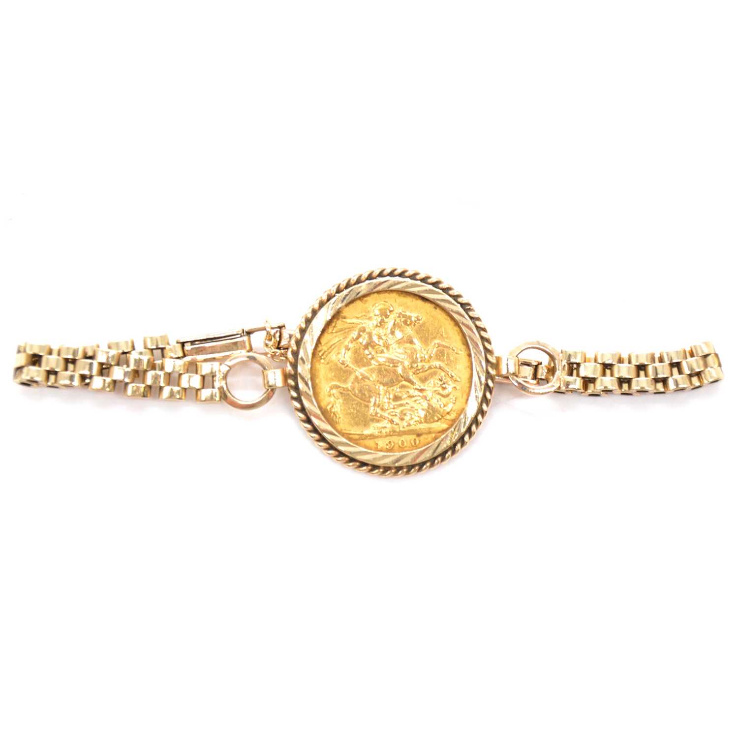 Lot 118 - A Gold Full Sovereign Coin bracelet.