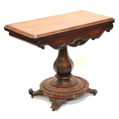 Lot 443 - Victorian rosewood card table