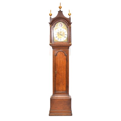 Lot 531 - Oak longcase clock, James Yardley, Bishop Stortford.