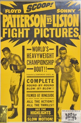 Lot 336 - Boxing interest: Floyd Patterson and Sonny Liston, promotion poster