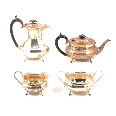 Lot 246 - Four-piece silver tea service