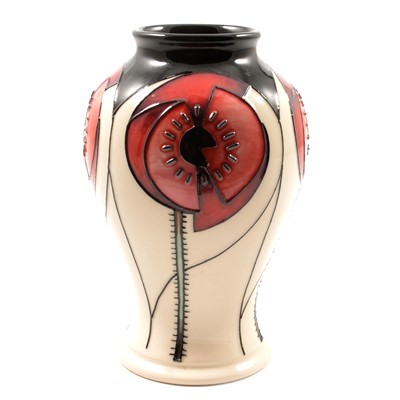 Lot 7 - Nicola Slaney for Moorcroft, a Trial vase in the Cinco Red design.