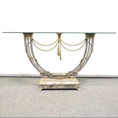 Lot 469 - Contemporary metal console table