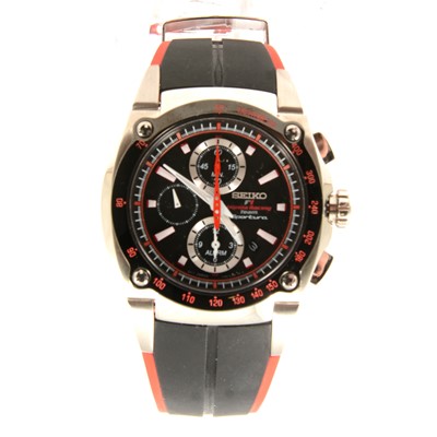 Lot 337 - Seiko - a gentleman's Formula 1 Honda Racing Sportura chronograph alarm wristwatch.