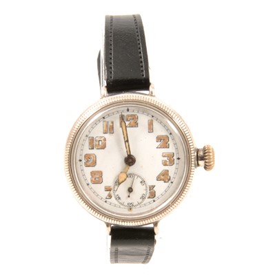 Lot 333 - A 1918 silver trench watch.