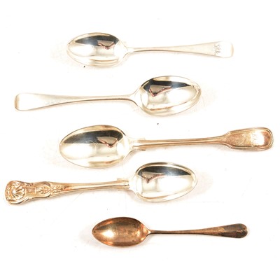 Lot 270 - Collection of Georgian and later silver tea spoons