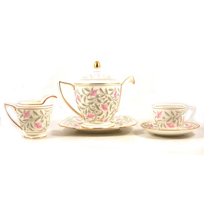 Lot 113 - Minton bone china tea service, Petunia pattern