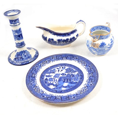 Lot 60 - Box of blue and white ware ceramics