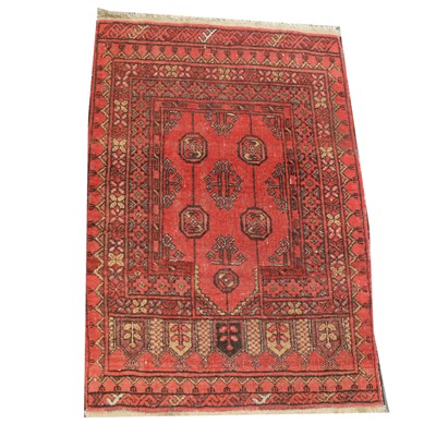 Lot 480 - Afghan prayer rug, a Bokhara rug, and a Bohara mat