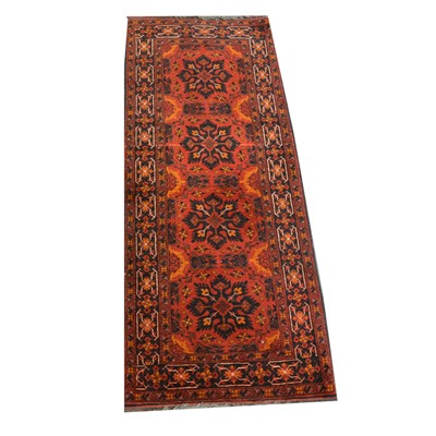 Lot 479 - Small Persian Luri runner, and a Bokhara rug