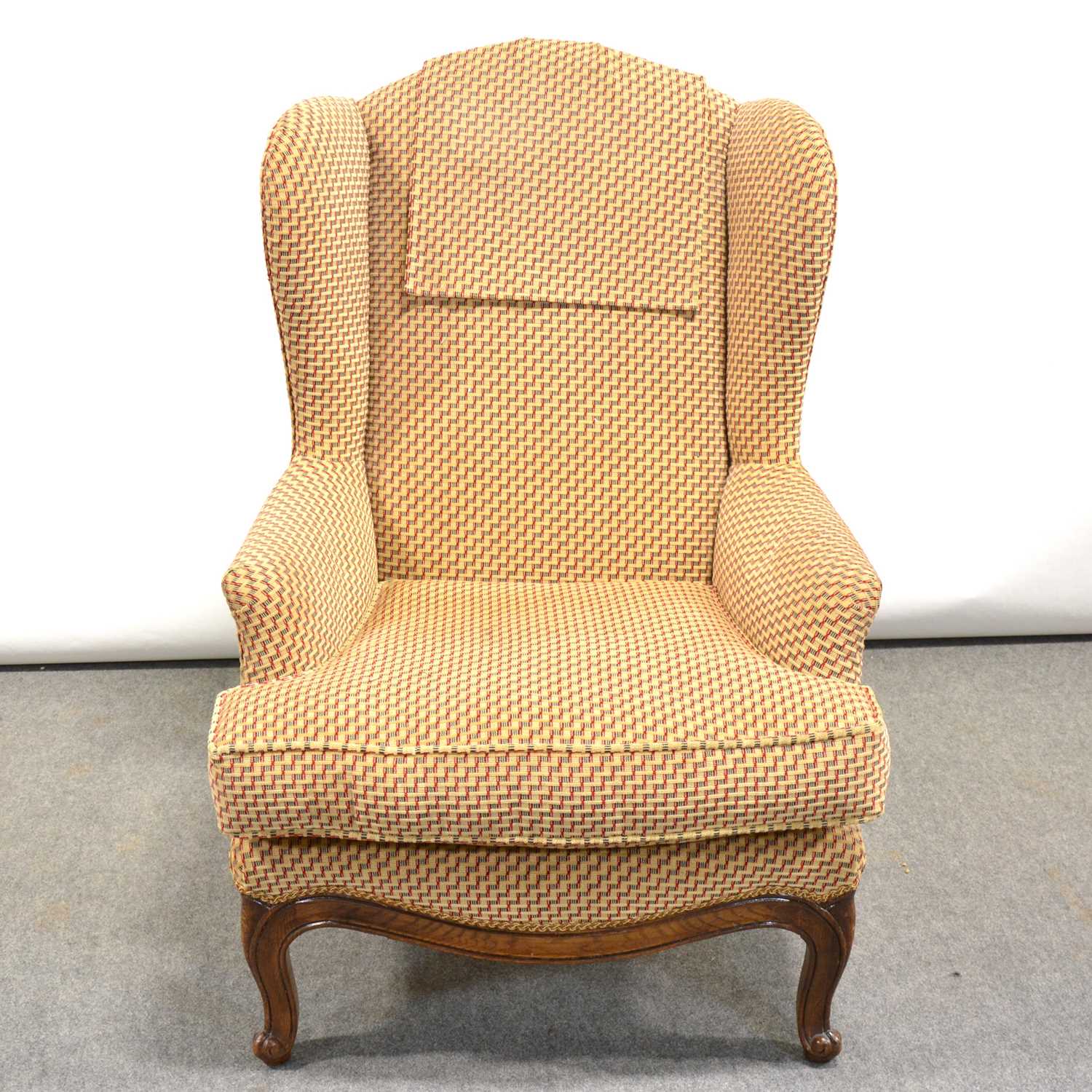 Lot 409 French style wingback easy chair