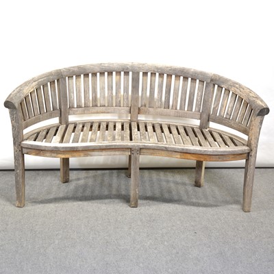 Lot 474 - Teak garden bench