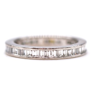 Lot 39 - A diamond full eternity ring.