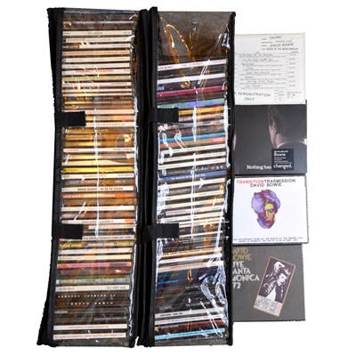 Lot 139 - David Bowie CDs, two carry cases including Bowie at the Beeb Sampler