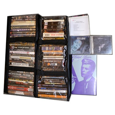 Lot 143 - David Bowie CD and DVD collection, two carry cases including concert recordings