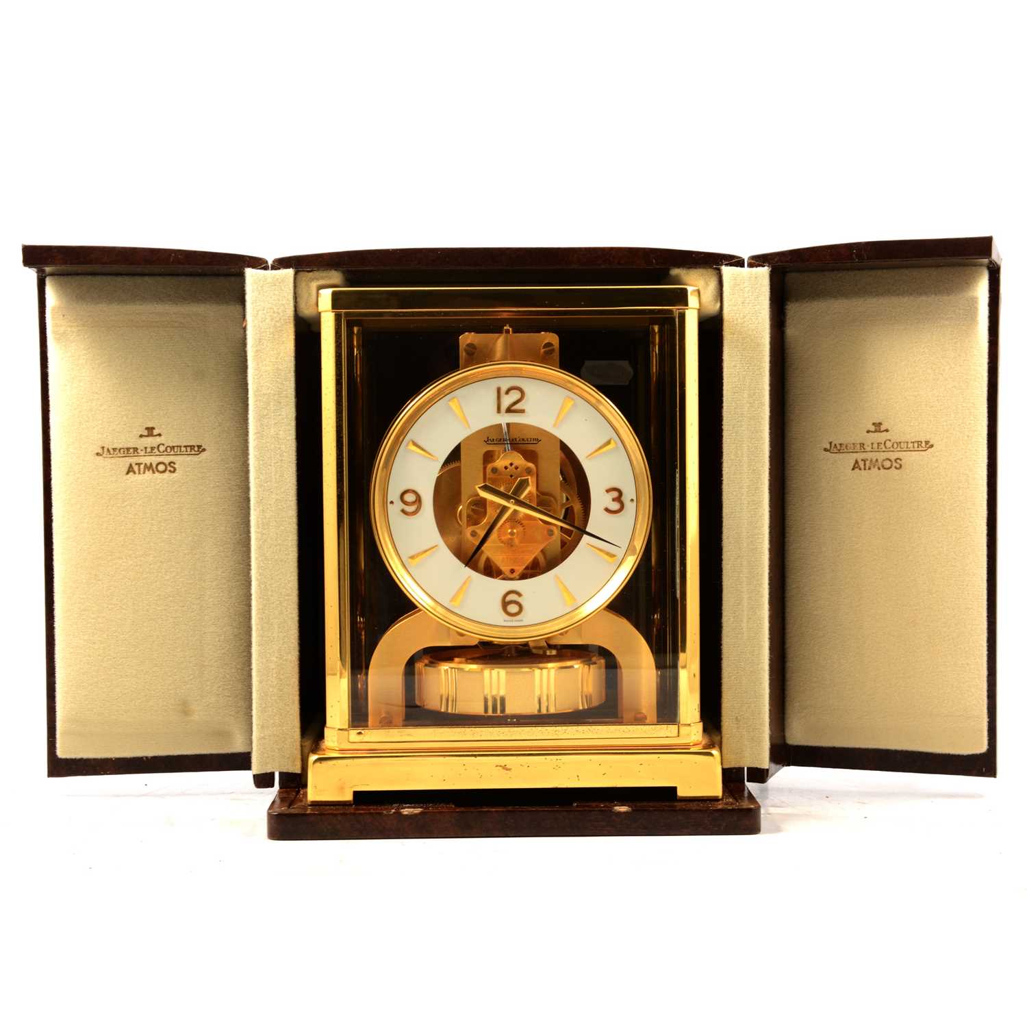 Lot 104 - A Jaeger leCoultre Atmos clock with case