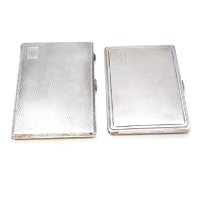 Lot 437 - Two silver engine turned cigarette cases