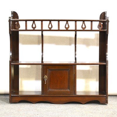 Lot 476 - Art Nouveau mahogany wall shelf