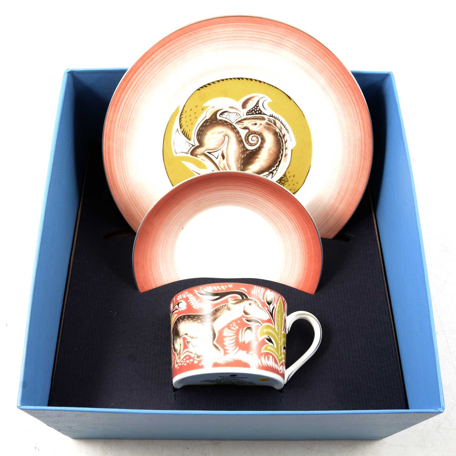 Lot 42 - Wedgwood Clarice Cliff and Susie Cooper trios.