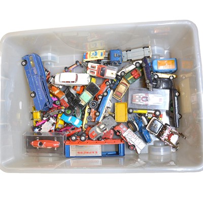 Lot 109 - A tray of play-worn die-cast models, including Corgi