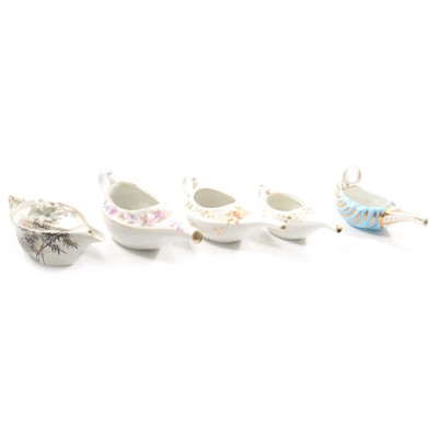 Lot 201 - Collection of boat shaped invalid feeding cups