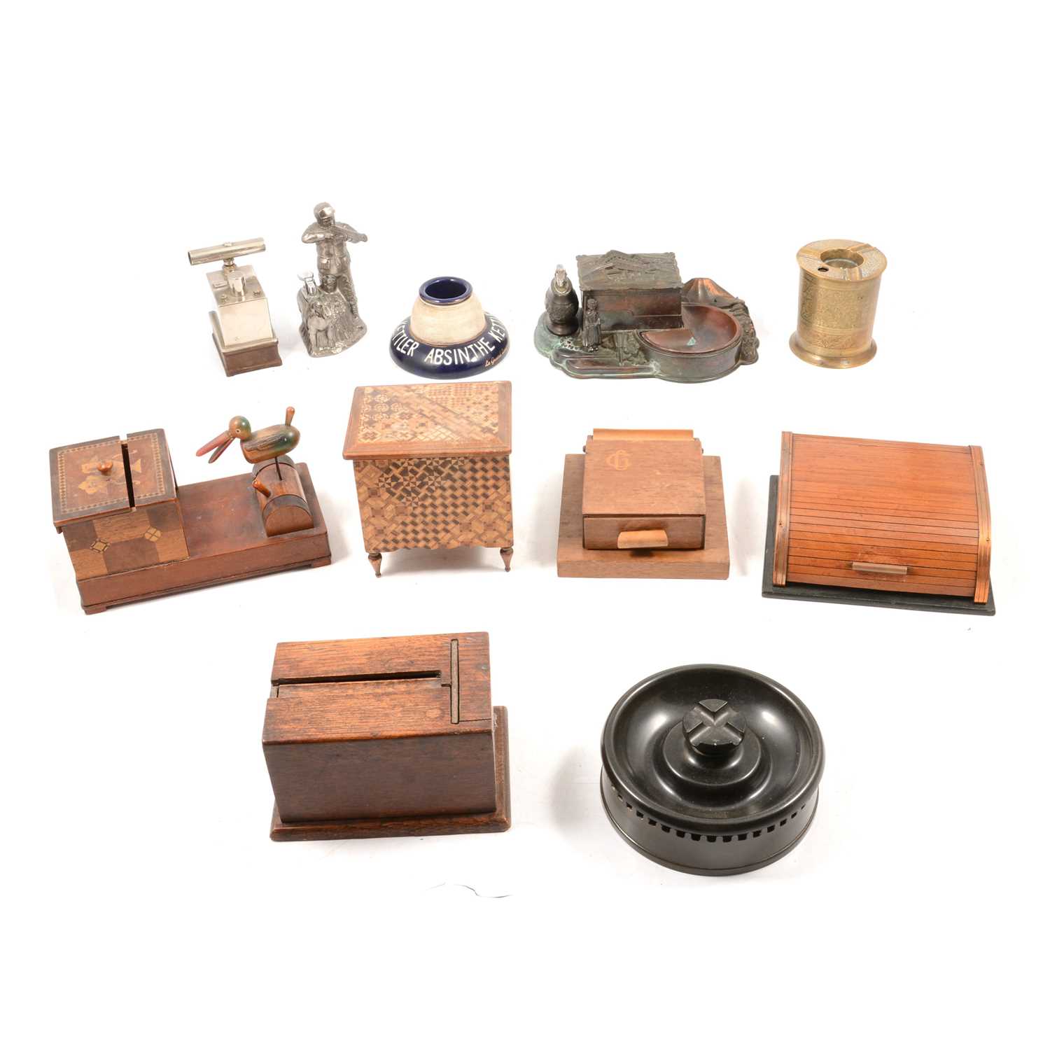 Lot 138 Collection of cigarette dispensers, boxes,