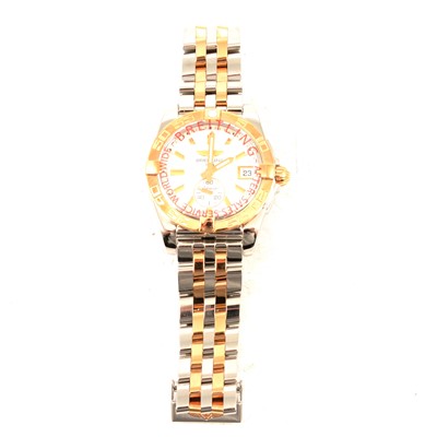 Lot 342 - Breitling - a lady's Galactic 36 two tone automatic wristwatch.
