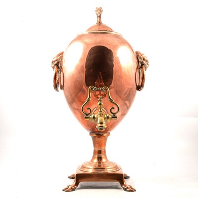 Lot 107 - Victorian copper samovar