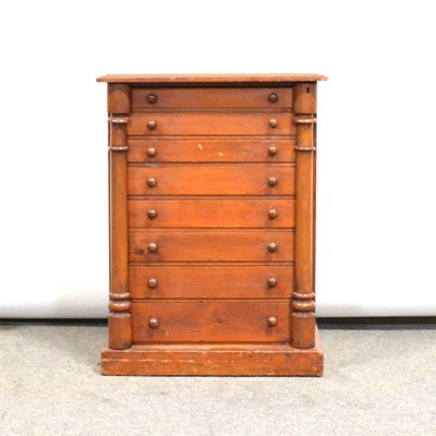 Lot 414 - Victorian mahogany and pine collectors chest