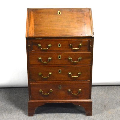 Lot 417 - George III mahogany bureau