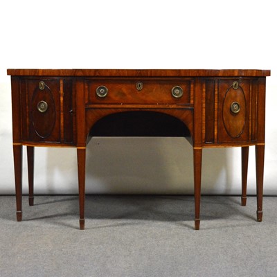 Lot 434 - George III mahogany breakfront sideboard