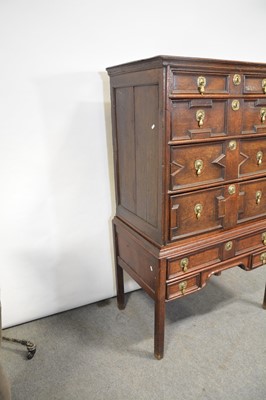 Lot 351 - Jacobean oak chest on stand