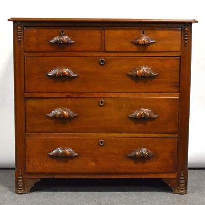 Lot 421 - Victorian walnut chest of drawers