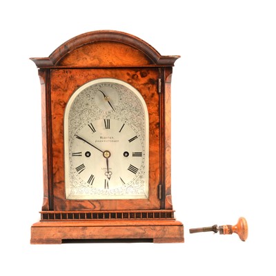 Lot 165 - Victorian burr walnut mantel clock