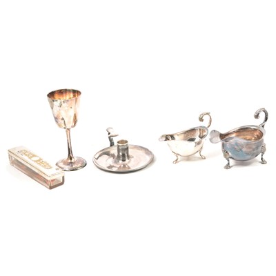 Lot 77 - Box of assorted silver plated wares