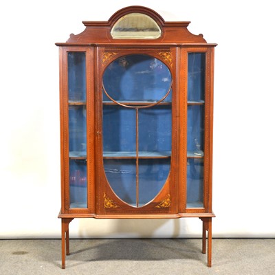 Lot 304 - Edwardian inlaid mahogany display cabinet