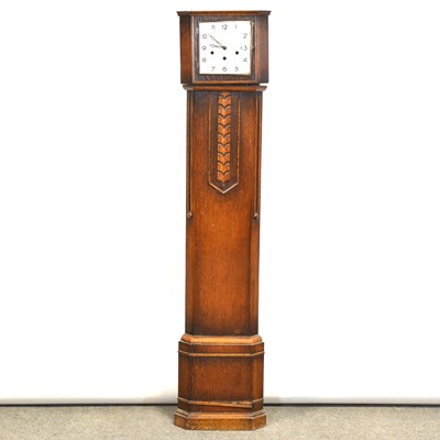 Lot 284 - Oak corner grandmother clock