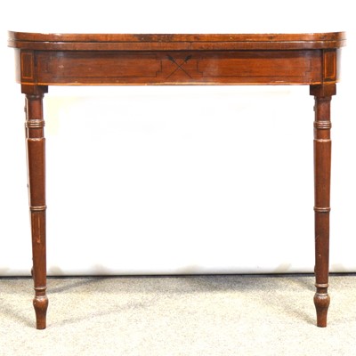 Lot 342 - George III mahogany card table