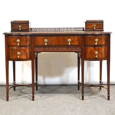 Lot 316 - Walnut dressing table and a mahogany chair