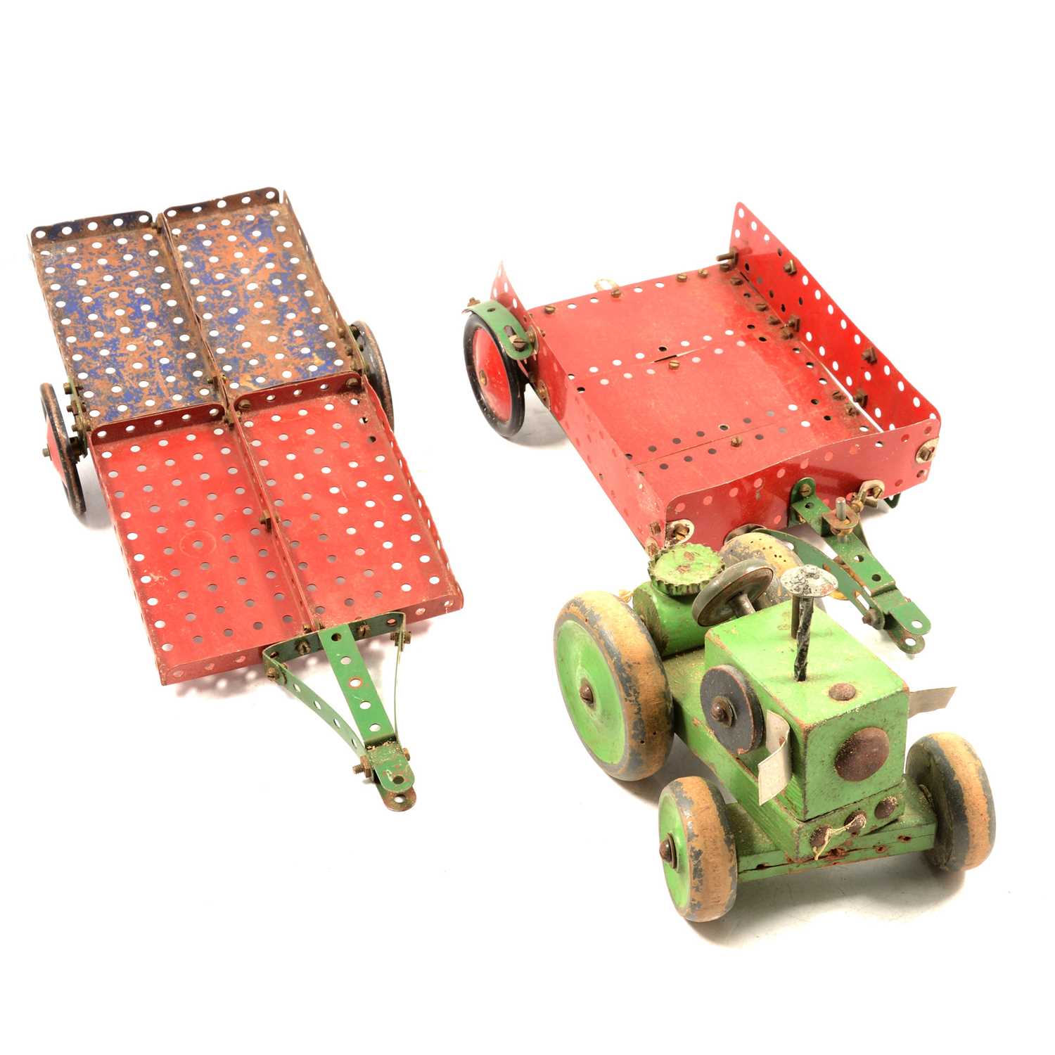 Lot 169 Meccano, a collection to include brass bevel