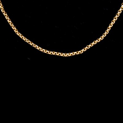 Lot 200 - A Victorian yellow metal guard chain.