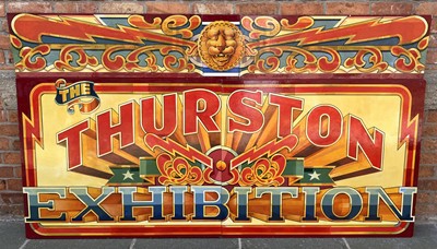 Lot 236 - Thurston Fairground; Large four section The Thurston Exhibition sign