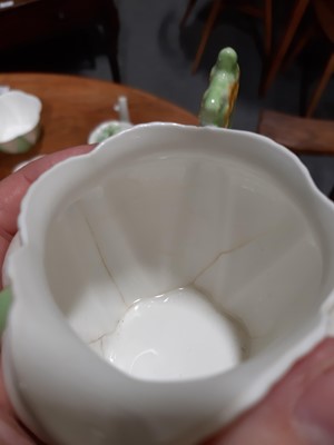 Lot 86 - A Shelley  'Apple Green Star' part tea and coffee service