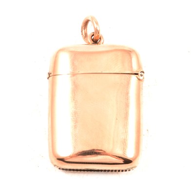 Lot 290 - Victorian 9ct gold vesta case