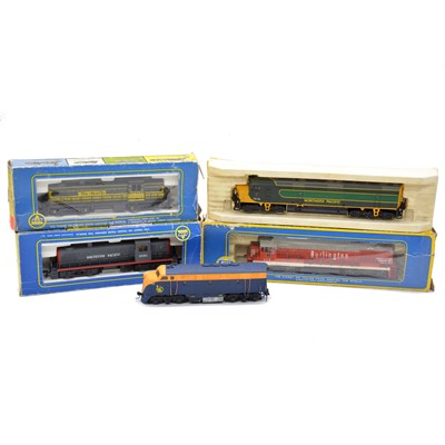 Lot 336 - Five HO gauge diesel electric locomotives