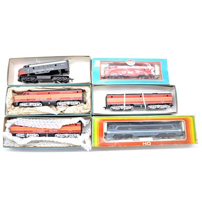 Lot 334 - Five HO diesel electric locomotives