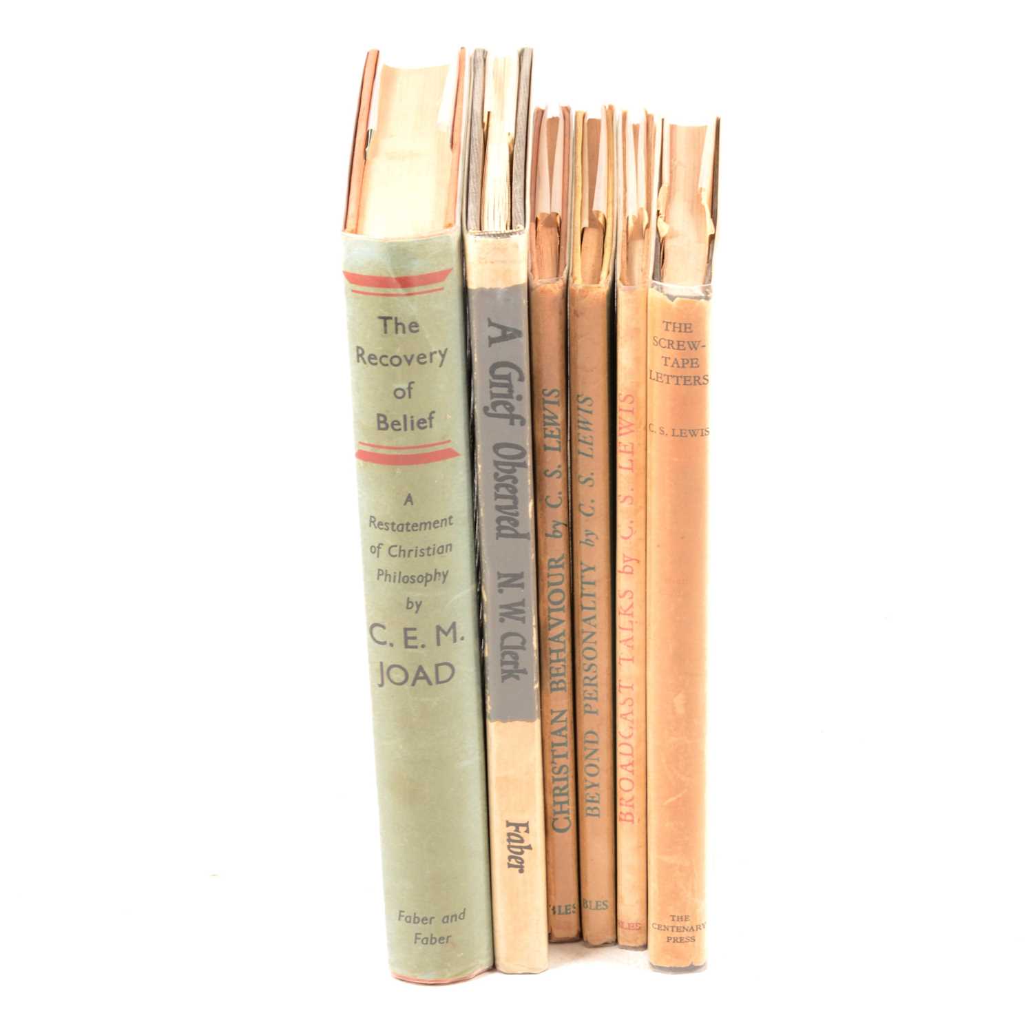 Lot 234 - C S Lewis, A Grief Observed, Faber, 1961 (pseudonym N W Clerk) and five other titles