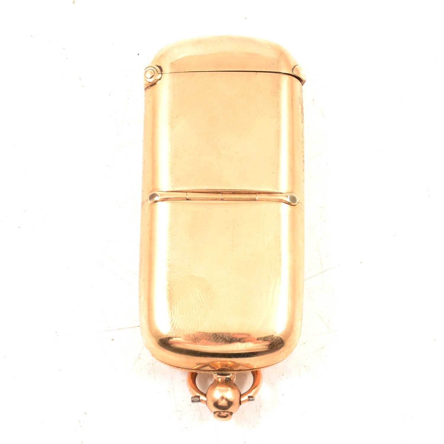 Lot 308 - Victorian 9ct gold combination Sovereign coin and vesta case