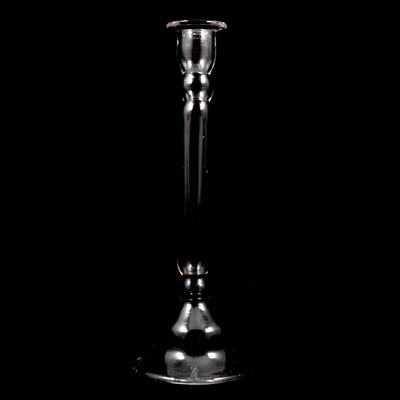 Lot 6 - A slender hollow-stem candlestick