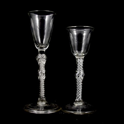 Lot 24 - An ale glass and a cordial glass